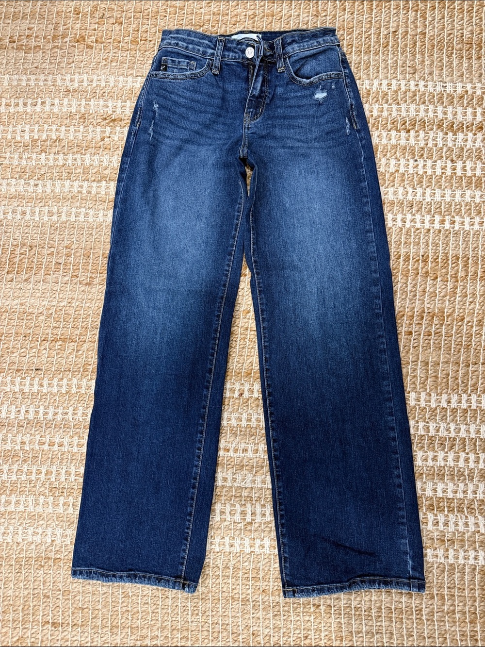 KanCan Dark Blue Wide-Leg Jeans size 1/24